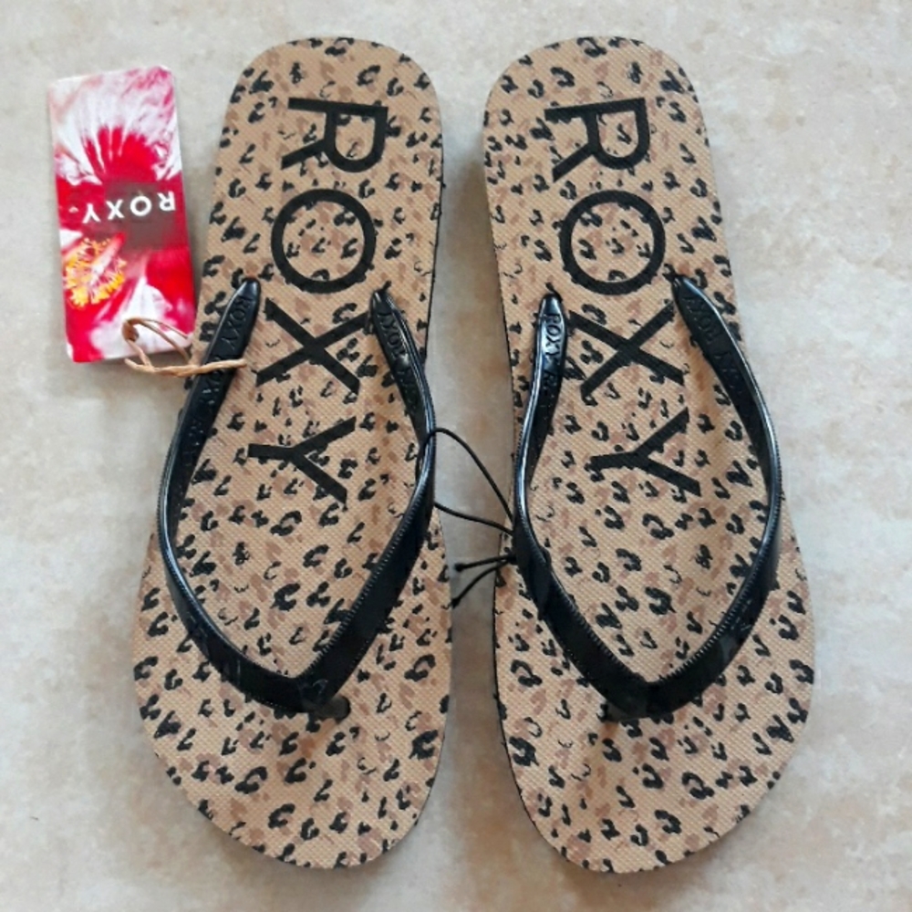 12x*Host Pick*Roxy animal print flip flop sandals - Picture 10 of 13